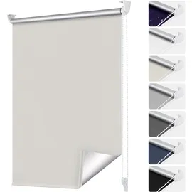 Woltu Verdunklungsrollo Thermorollo Klemmfix 95 x 160 cm Dunkelblau