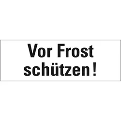 Aufkleber I Hinweisetikett Vor Frost schützen!, weiß, Haftpapier, permanent, 147x50mm, 250/Rolle