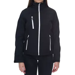 SANTINO Damen wasserabweisende Softshell-Jacke Outdoor-Jacke Alltags-Jacke 1018505 Schwarz - XS