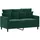 vidaXL 2-Sitzer-Sofa Dunkelgrün 120 cm Samt