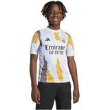 Real Madrid 24/25 Vor Dem Spiel Junior-kurzarm-t-shirt - White / Crew Orange / Charcoal / Glow Blue - 13-14 Jahre