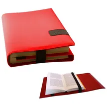 SKIN von Barth & Bauer Buch Einband Größenverstellbar Rubin-Rot