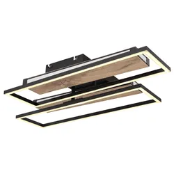 LED-Deckenleuchte Colli Opal/Schwarz/Braun max. 48Watt Deckenlampe