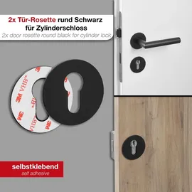 SOTech Türbeschlag Selbstklebende Rund Ø55 mm Schwarz