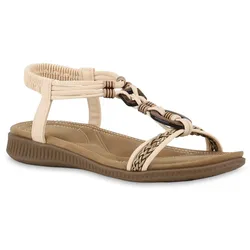 Damen Riemchensandalen in Beige