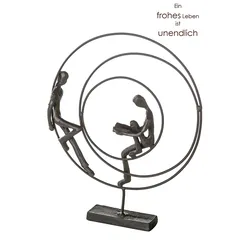 GILDE Eisen Design Skulptur Circles H=23cm