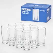 VAN WELL Willi Becher 0,2 l geeicht spülmaschinenfest, Gastronomiequalität, 12-tlg.