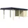 SKANHOLZ Carport Wendland 3,62 x 8,70 m nussbaum mit Abstellraum und EPDM-Dach