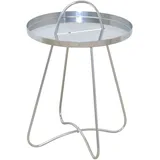 Hofmann Living And More Beistelltisch, silber (silberfarben, silberfarben, silberfarben), B:40cm H:57cm T:40cm, HOFMANN LIVING AND MORE, Tische, Beistelltisch, Metallplatte