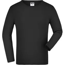 Kinder Classic Langarmshirt - Farbe schwarz - Größe M
