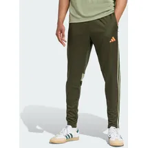 adidas Tiro 25 Essentials Trainingshose - night Cargo / Tent Green / Impact Orange S