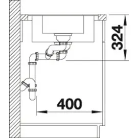 Blanco Metra 6 S-F weiß + Excenterbetätigung