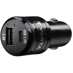 Varta Dual USB Fast Ladegerät für Zigarettenanzünder,1x USB PD-C & 1x USB A