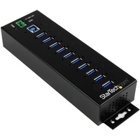 Startech Industrial Railmount USB-Hub, 10x USB-A 3.0, USB-B 3.0 [Buchse] (HB30A10AME)