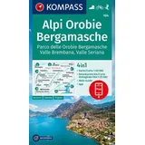 Kompass Wanderkarte 104 Alpi Orobie Bergamasche 1:50.000: