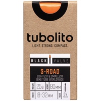 Tubolito S-Tubo-Schlauch – Straße – 700c – 80-mm-Ventil – schwarz