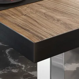 GGM Möbel Bistrotisch B:T:H 60 x 60 x 77 cm Braun/Schwarz