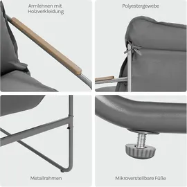Woltu Gartenlounge-Set 3-tlg. Grau