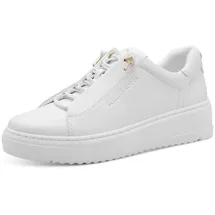 Marco Tozzi Sneaker flach mit Schnürsenkeln Elegant, Weiß | Gr.: 38
