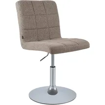 CLP Esszimmerstuhl höhenverstellbar Ricky, drehbar mit Stoffbezug, 360° Sitzfunktion, Trompetenfuß, Metallgestell in Chromoptik