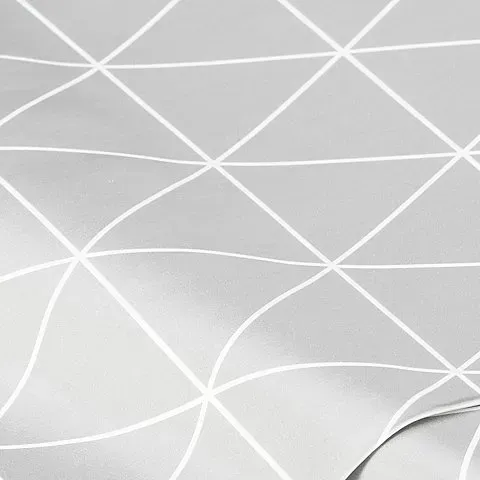 Abwaschbare Tischwäsche/Wachstuch "Dreieck", hellgrau