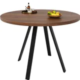 Okwish Esstisch, Walnuss, Holzwerkstoff, 80x75x80 cm, Esszimmer, Tische, Esstische