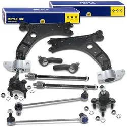 Atec 2x Querlenker +Traggelenk +Spurstange +MEYLE Koppelstange vorne für Audi, Seat, Skoda, VW