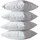 Homescapes Kissenbezug 4er-Set 80 x 80 cm Weiss
