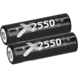 2x XCell Mignon Akku AA LSD Plus Ni-MH 1,2V 2550 mAh low self-discharge