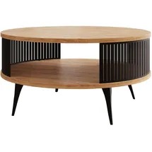 Mirjan24 Roenni Schwarz Eiche 75 x 44 x 75 cm