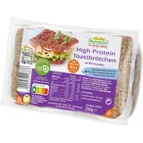 Mestemacher High Protein Toastbrötchen mit Karotten, 2,8-fache Menge Eiweiß & 68% weniger Kohlenhydrate, vegan, Nurti Score A, vorgeschnitten, 8 Scheiben/4 Stück, Diabetiker geeignet, 260g