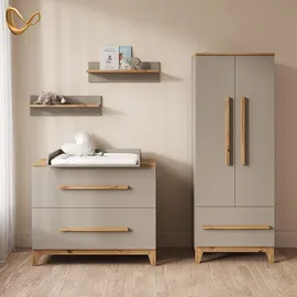 livinity® Kinderkleiderschrank Mailo 70 x 186,8 cm Eiche grau