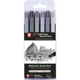 Sakura Pinselstift Set 6 St. grau