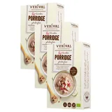 Verival Bircher Porridge Glutenfrei | 350g Einzelpackung | vegan | ohne Palmöl | glutenfrei | ohne Zuckerzusatz | hangefertigt in Tirol (Packung mit 3)