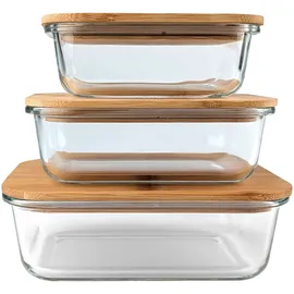 ideoon home Hochwertige Vorratsdosen 6-teiliges Set Transparent