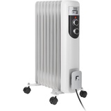 Teesa Elektrischer Ölradiator 2000 W (9 Rippen) Heizkörper mit Thermostat, 3 Heizstufen