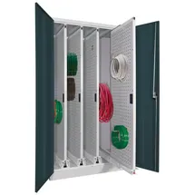 Pavoy Stahl-Vertikalauszugsschrank, 1950x1000x600, 4 Auszüge, RAL 7035/7016
