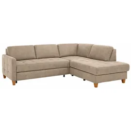 Home Affaire Ecksofa »Earl L-Form«, wahlweise auch mit Bettfunktion oder Bettfunktion mit Bettkasten beige