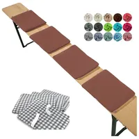 Heimtexland ® Sitzkissen 4er Set Bierbank Polster Auflage Bierzeltgarnitur