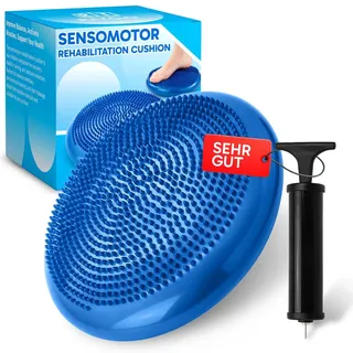 Ballsitzkissen Balancekissen 34cm Durchmesser Orthopädisches SitzBalancekissen Luftkissen Balance-Kissen Balance Pad Kissen Yoga Retoo - Blau