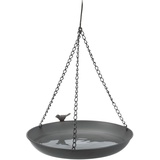TRIXIE Vogeltränke/-Bad zum Aufhängen, Metall, 2.200 ml/ø 30 cm grey