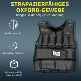 Homcom Gewichtsweste 30 kg Verstellbar Krafttraining Schwarz