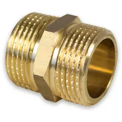 Messing Gewinde-Fitting Doppelnippel, schwere Ausführung (Ausführung: 1/4''AG)