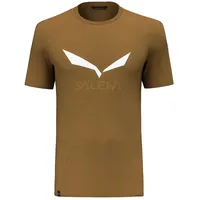 Salewa Solidlogo Dri-release Kurzarm-t-shirt - Gold / Brown -