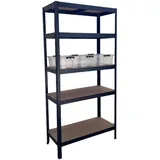 SCHULTE Regalwelt Schwerlastregal Metall 180x90x40 cm schwarz 5 Böden