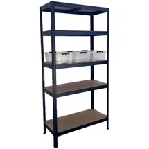 SCHULTE Regalwelt Schwerlastregal Metall 180x90x40 cm schwarz 5 Böden