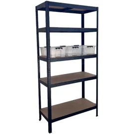 SCHULTE Regalwelt Schwerlastregal Metall 180x90x40 cm schwarz 5 Böden