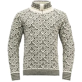 Devold of Norway Svalbard Wool Zip Neck Offwhite / Anthracite L