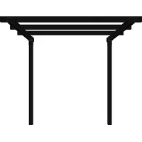Plus Pergola Cubic 1 tlg. (L x B x H: 188 x 238 x 226 cm, Holz, Verlängerung, Schwarz RAL 9005)