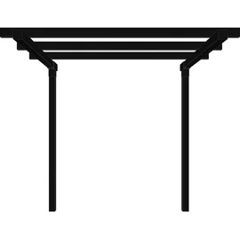 Plus Pergola Cubic 1 tlg. (L x B x H: 188 x 238 x 226 cm, Holz, Verlängerung, Schwarz RAL 9005)